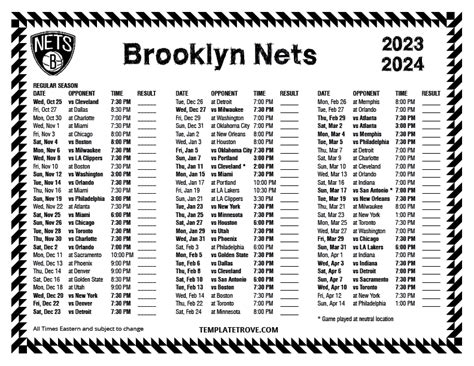 nets home schedule.